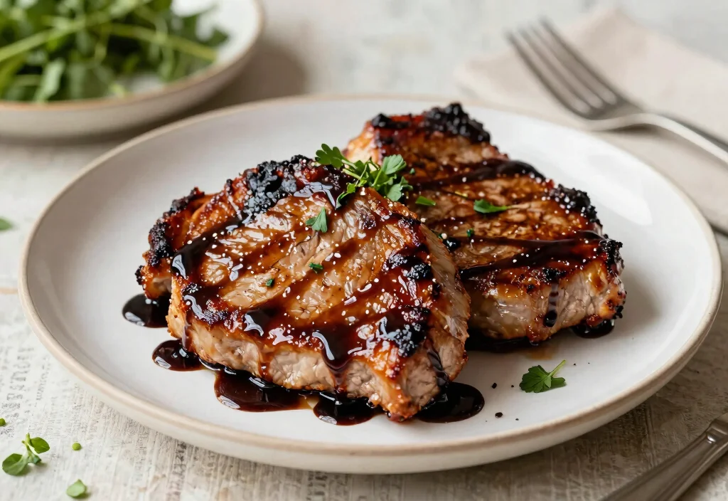 18 Whole30 Skillet Recipes Stovetop Favorites - 11. Balsamic Glazed Pork Chops 1