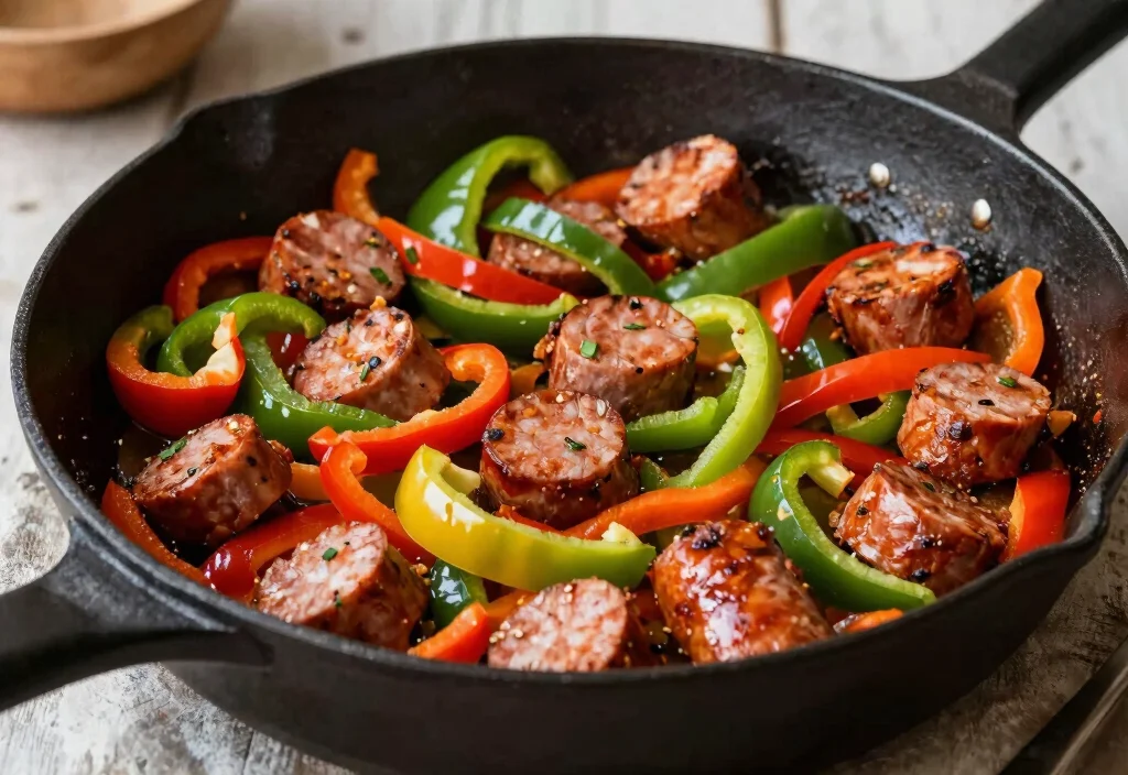 18 Whole30 Skillet Recipes Stovetop Favorites - 13. Italian Sausage and Peppers 1