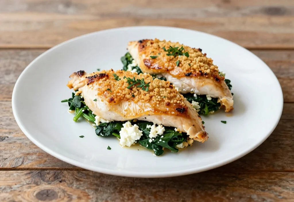 18 Whole30 Skillet Recipes Stovetop Favorites - 15. Spinach and Feta Stuffed Chicken 1