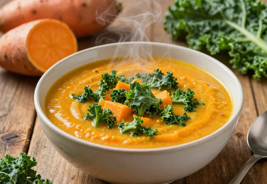 18 Whole30 Soup Recipes Warming & Satisfying - 10. Sweet Potato and Kale Soup 1