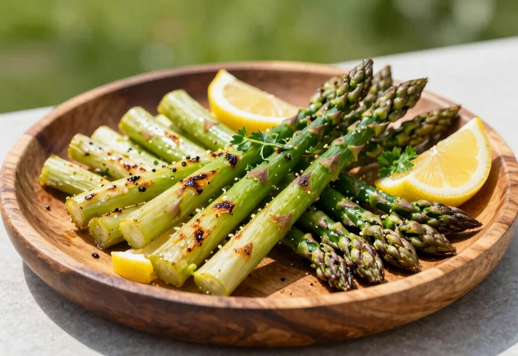 19 Whole30 Blackstone Griddle Recipes for Outdoor Cooking - 18. Griddled Asparagus with Lemon 1