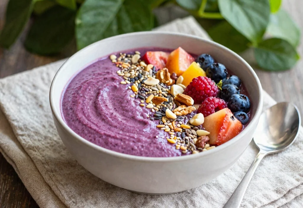 19 Whole30 Breakfast Recipes to Start Your Day - 14. Berry Smoothie Bowl 1