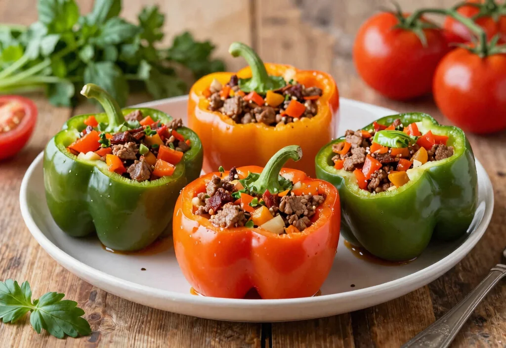 19 Whole30 Crockpot Recipes for Busy Families - 14. Stuffed Bell Peppers 1