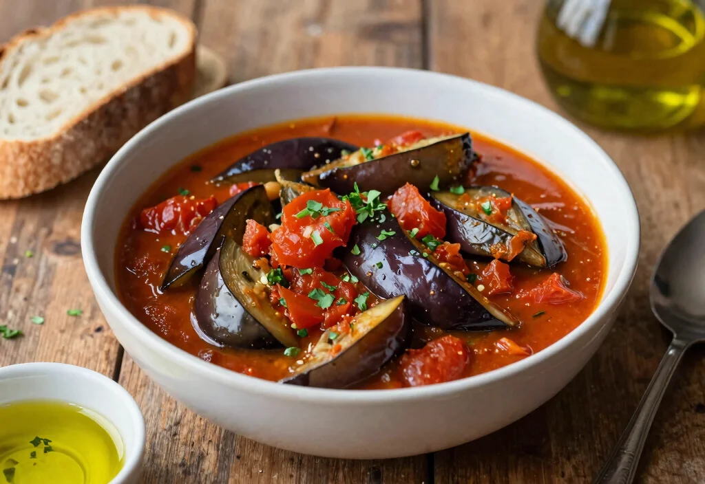 19 Whole30 Crockpot Recipes for Busy Families - 15. Eggplant and Tomato Stew 1