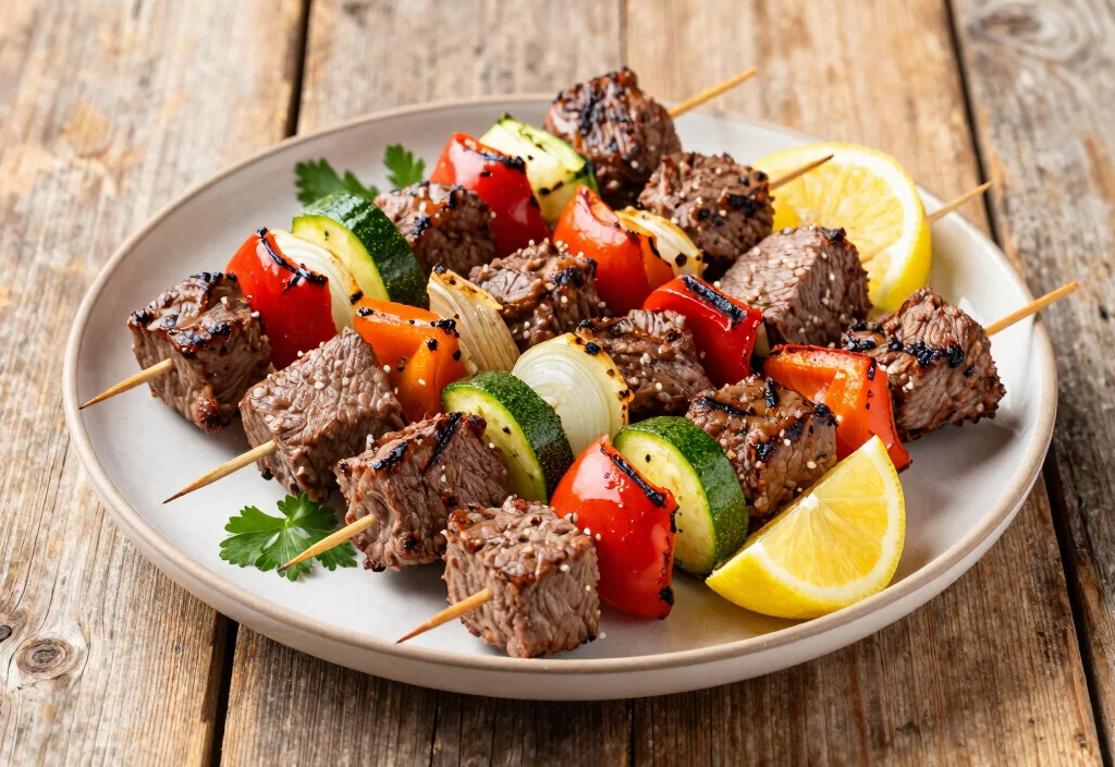 19 Whole30 Ground Beef Recipes Easy & Satisfying - 11. Beef and Vegetable Skewers 1
