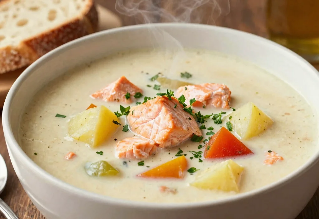 19 Whole30 Salmon Recipes Healthy & Omega Rich - 19. Salmon Chowder 1