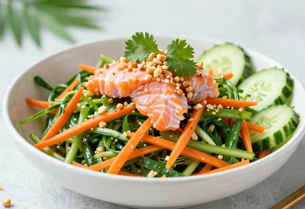 19 Whole30 Salmon Recipes Healthy & Omega Rich - 3. Spicy Thai Salmon Salad 1