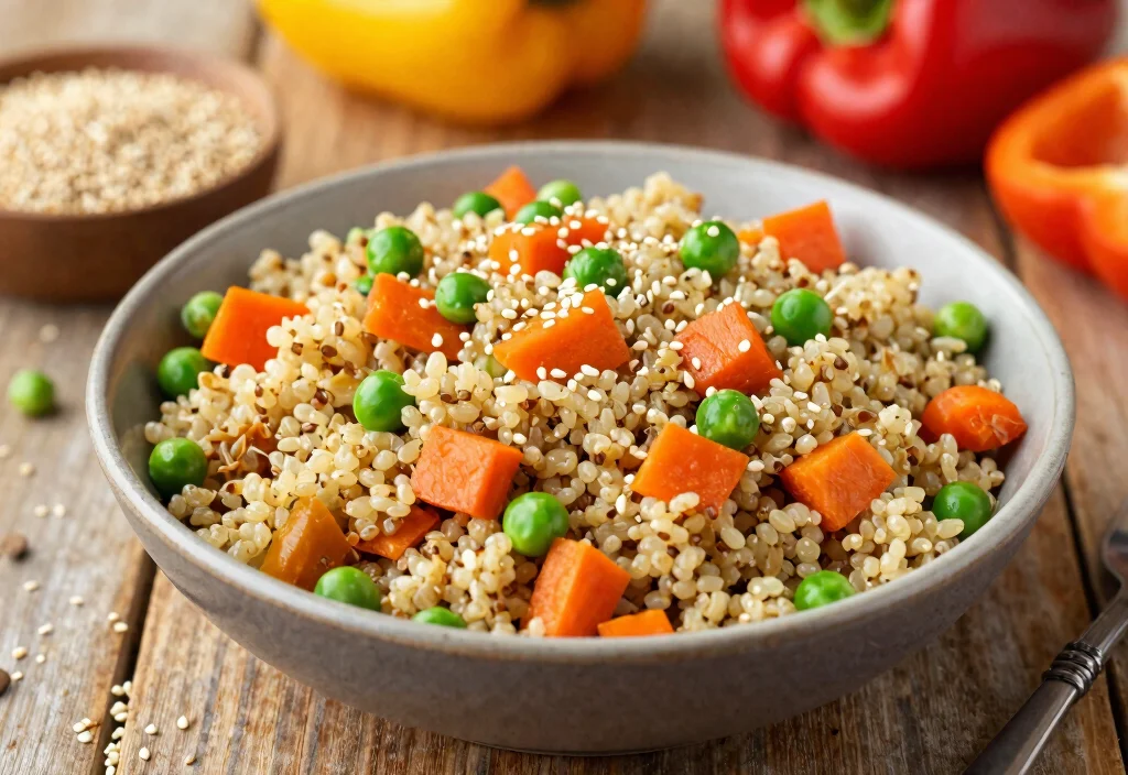 19 Whole30 Stir Fry Recipes Quick & Colorful - 12. Veggie-Packed Quinoa Stir Fry 1