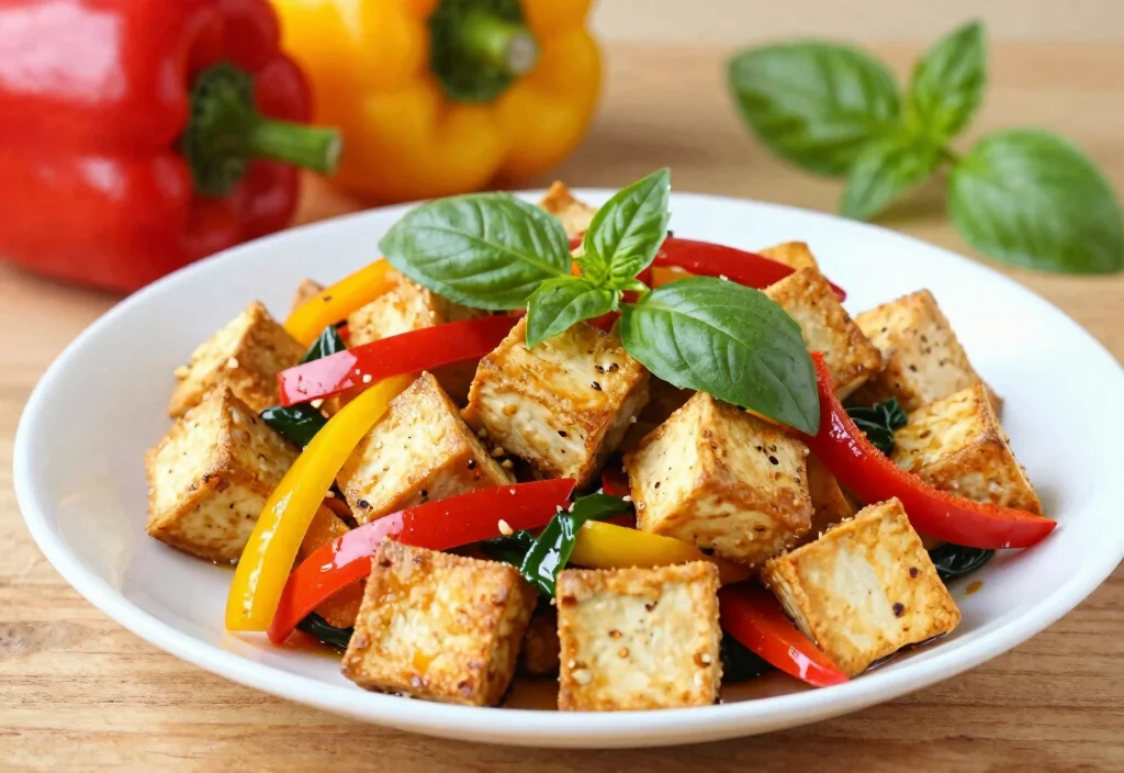 19 Whole30 Stir Fry Recipes Quick & Colorful - 8. Thai Basil Tofu Stir Fry 1