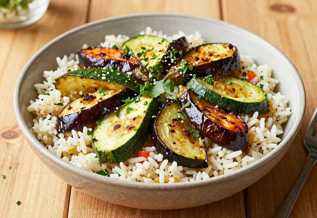 19 Whole30 Stovetop Recipes Quick & Easy - 17. Vegetable Ratatouille Rice Bowl 1