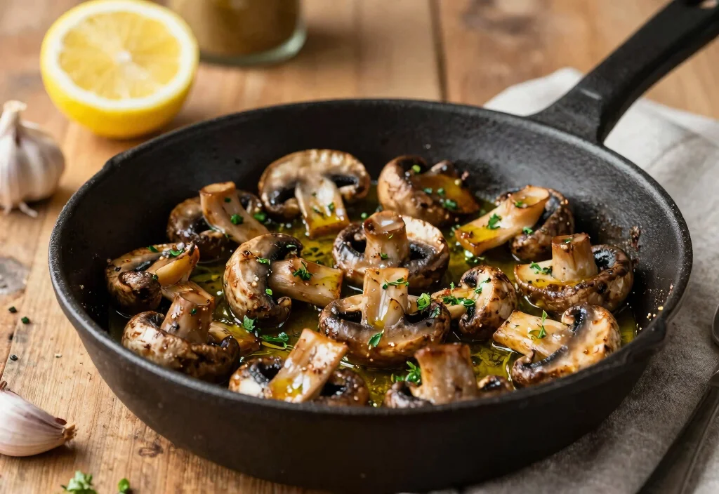 19 Whole30 Stovetop Recipes Quick & Easy - 4. Zesty Lemon Garlic Mushrooms 1