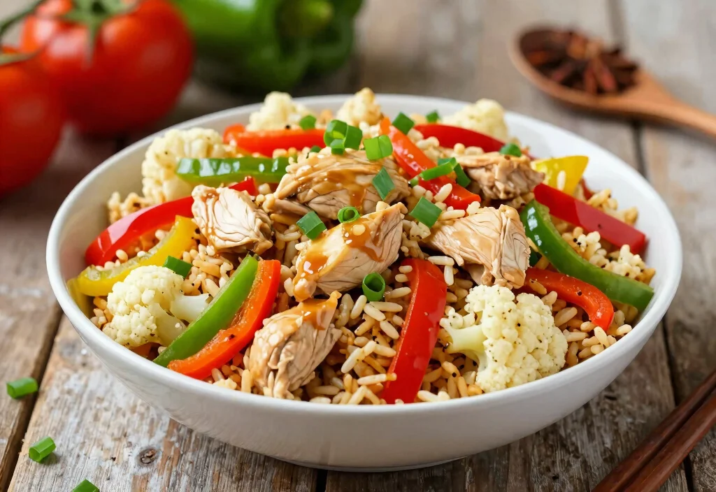 20 Whole30 Chicken Recipes Every Home Cook Needs - 7. Chicken and Cauliflower Rice Stir-Fry 1