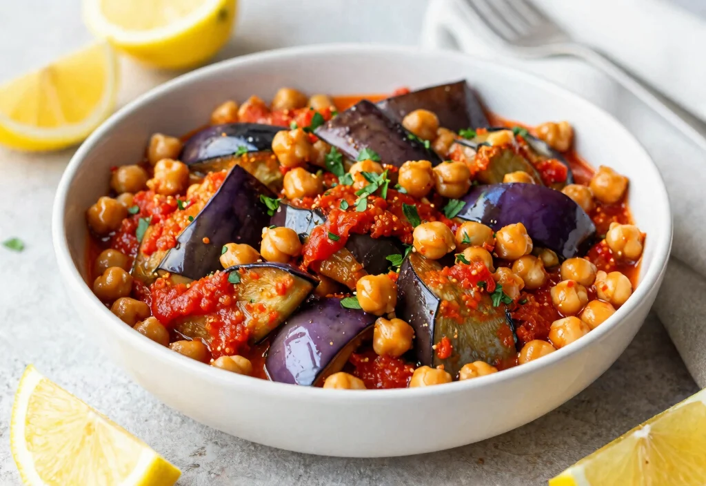 20 Whole30 One Pot Meals for Busy Families - 14. One Pot Eggplant and Chickpeas 1