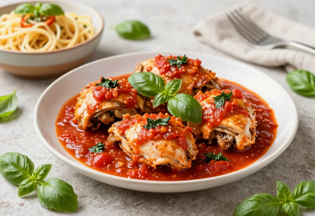 20 Whole30 One Pot Meals for Busy Families - 17. One Pot Tomato Basil Chicken 1