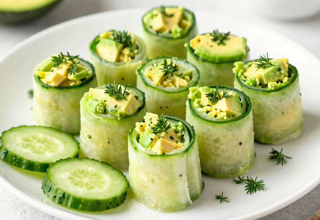 20 Whole30 Snacks for On-the-Go Energy - 12. Cucumber Rolls 1