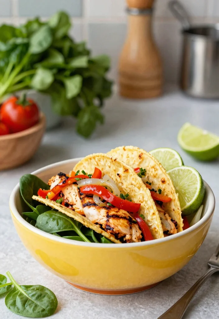 20 Whole30 Taco Bowl Recipes Easy Assembly - 2. Chicken Fajita Taco Bowl 1