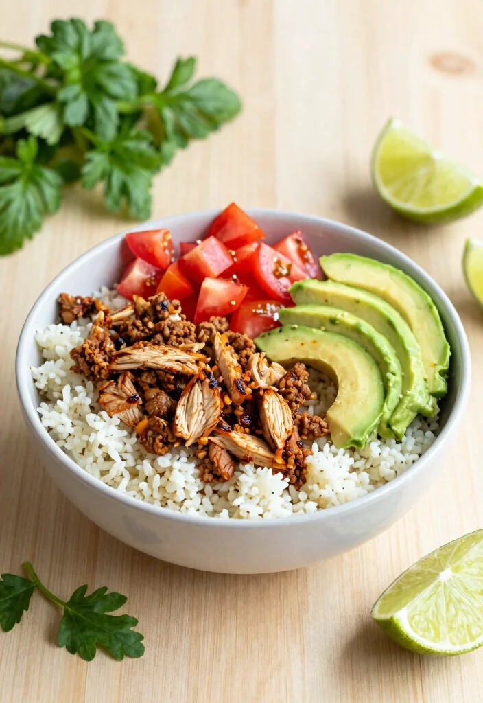 20 Whole30 Taco Bowl Recipes Easy Assembly - 6. Taco Bowl with Cauliflower Rice 1