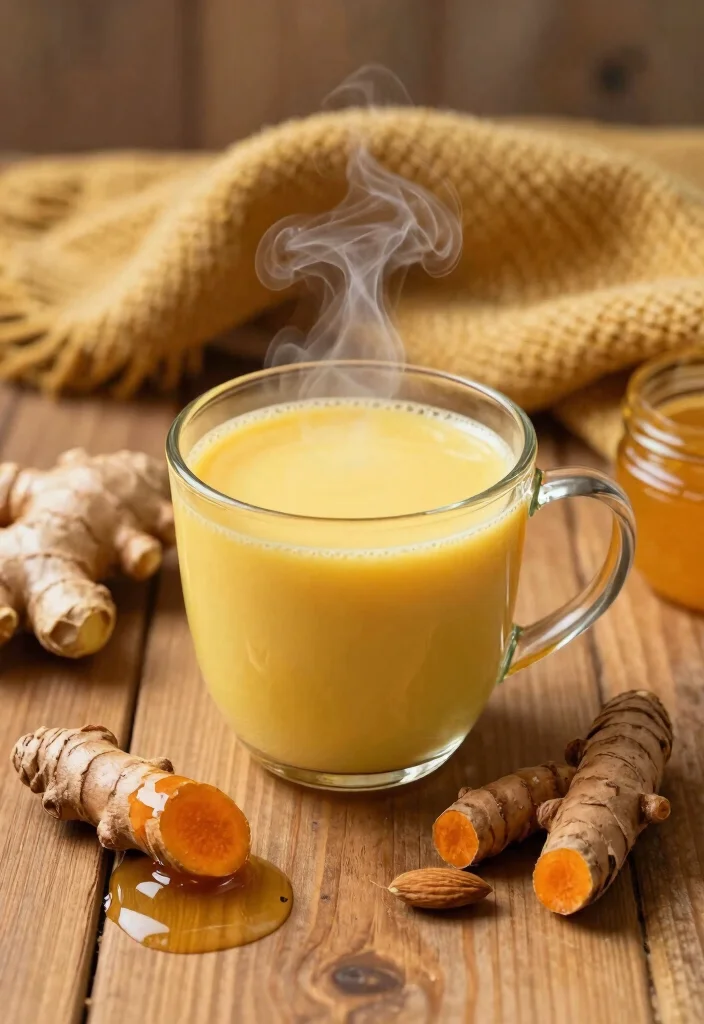 10 Anti-Inflammatory Juice Recipes with Turmeric and Ginger - 6. Creamy Turmeric Ginger Almond Milk 1