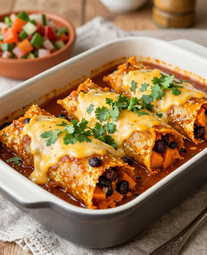10 Balanced Vegetarian Meal Plan Ideas for Weight Loss Success - 6. Sweet Potato & Black Bean Enchiladas 1