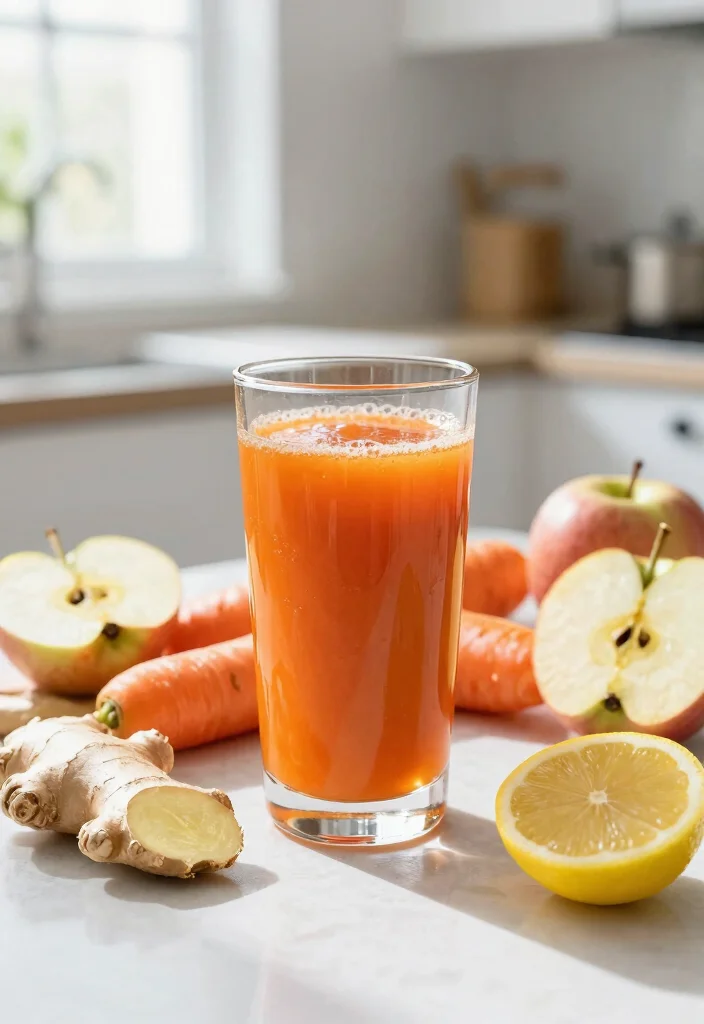 10 Delicious Carrot and Apple Juice Recipes for Everyday Health - 2. Carrot Apple Ginger Detox Juice 1
