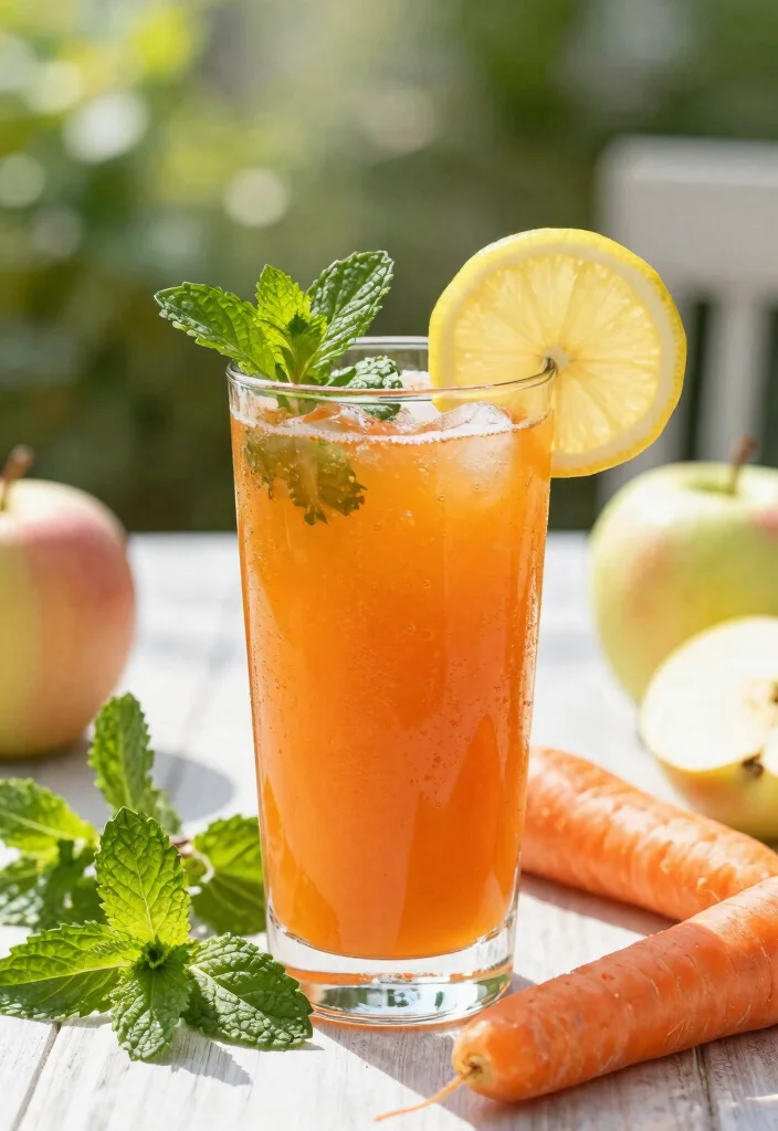 10 Delicious Carrot and Apple Juice Recipes for Everyday Health - 6. Carrot Apple Mint Juice 1