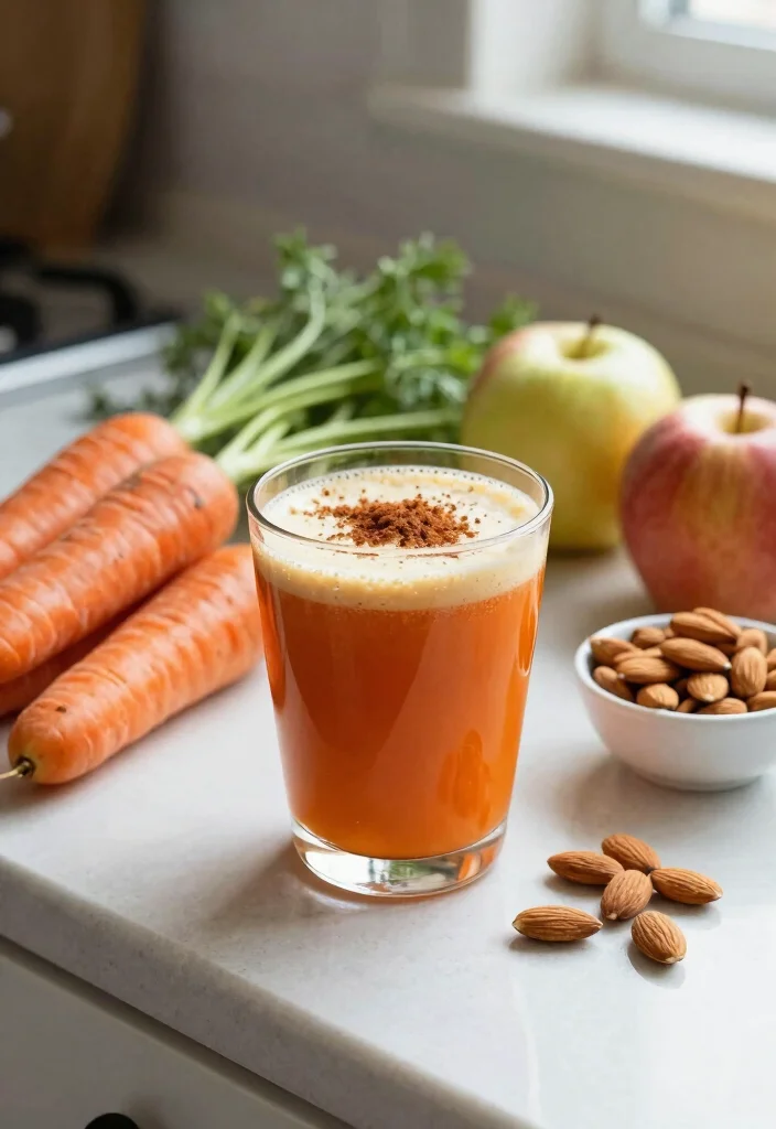 10 Delicious Carrot and Apple Juice Recipes for Everyday Health - 7. Creamy Carrot Apple Almond Juice 1