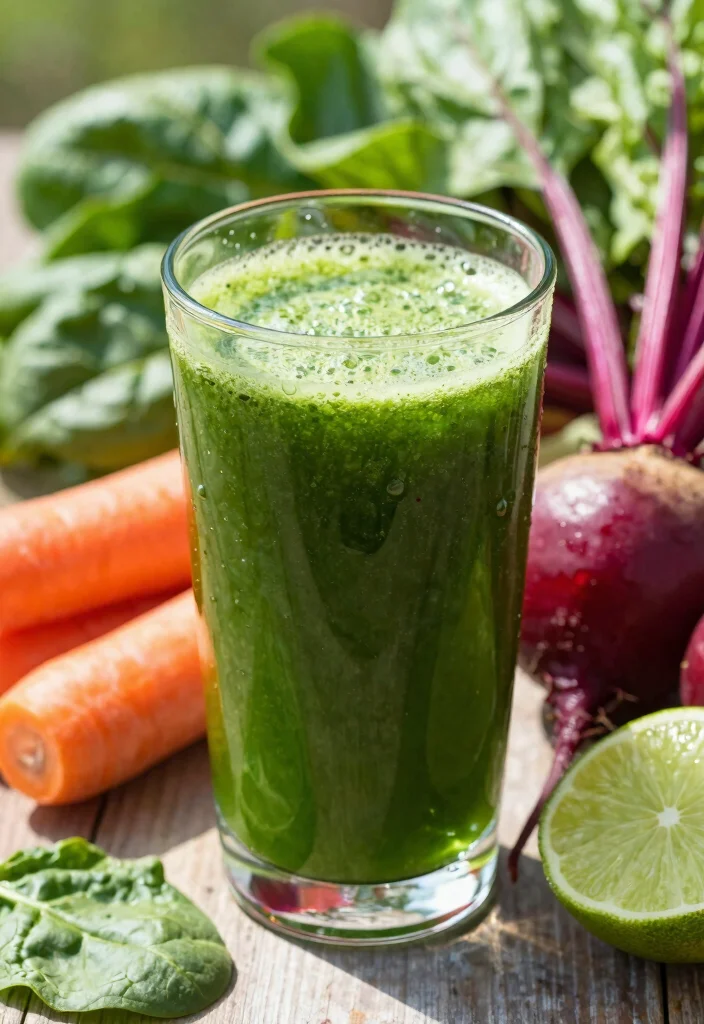 10 Detoxifying Juice Recipes with Beetroot and Carrot - 5. Beetroot and Carrot Green Juice 1