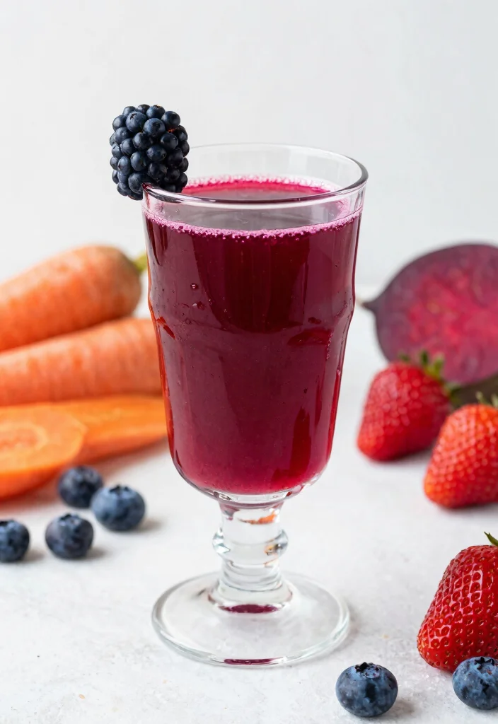 10 Detoxifying Juice Recipes with Beetroot and Carrot - 6. Berry Beet and Carrot Elixir 1