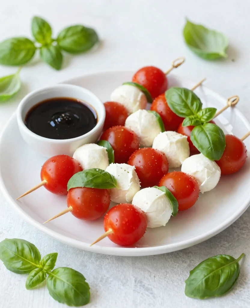 10 Easy Vegetarian Brunch Recipes for Lazy Weekend Mornings - 5. Caprese Salad Skewers 1