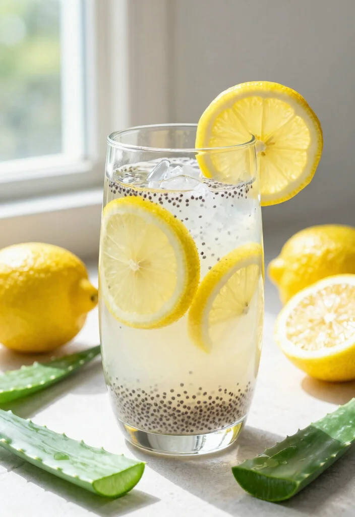 10 Healing Aloe Vera Juice Recipes for Skin and Digestion - 10. Aloe Chia Lemonade 1