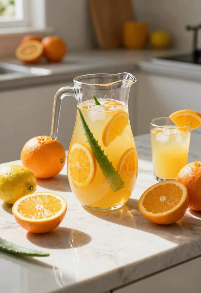 10 Healing Aloe Vera Juice Recipes for Skin and Digestion - 9. Aloe Citrus Cooler 1