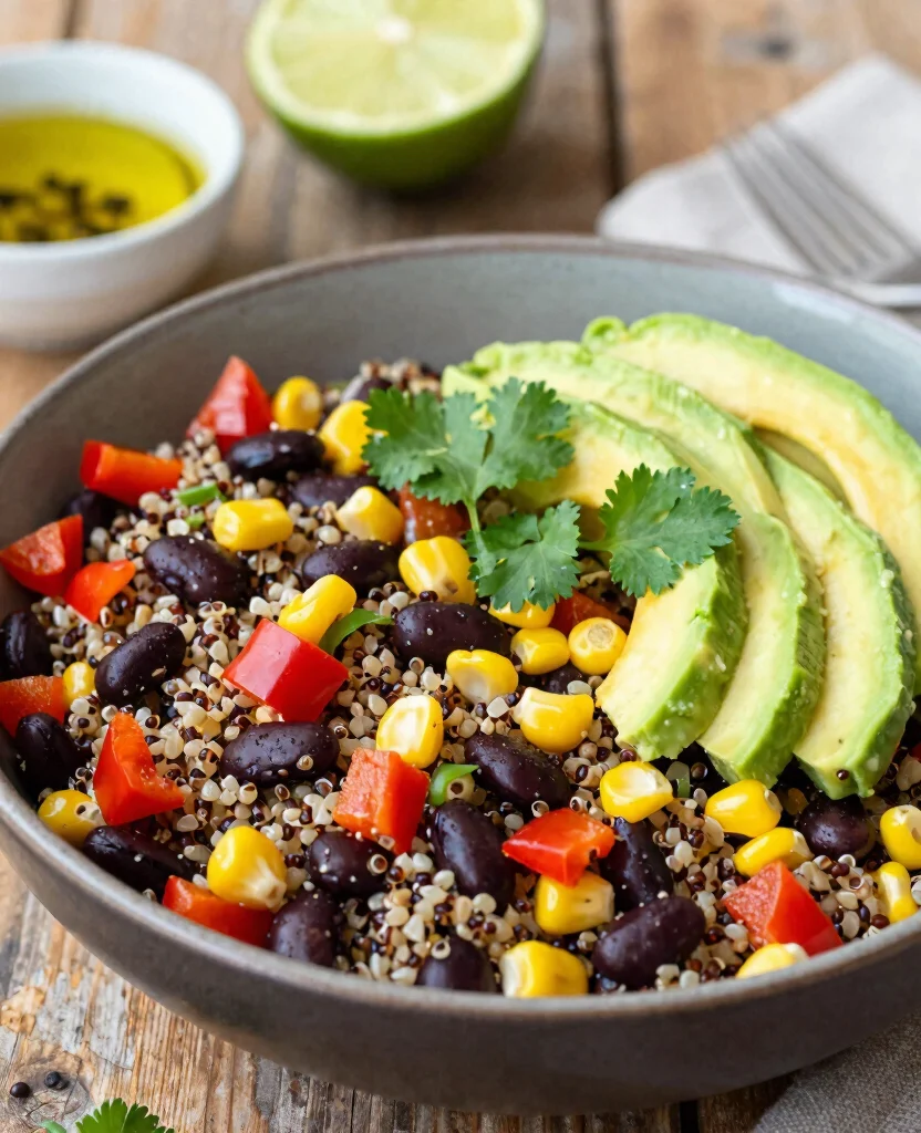 10 Healthy Diabetic-Friendly Vegetarian Recipes You Can Enjoy Daily - 1. Quinoa and Black Bean Salad 1