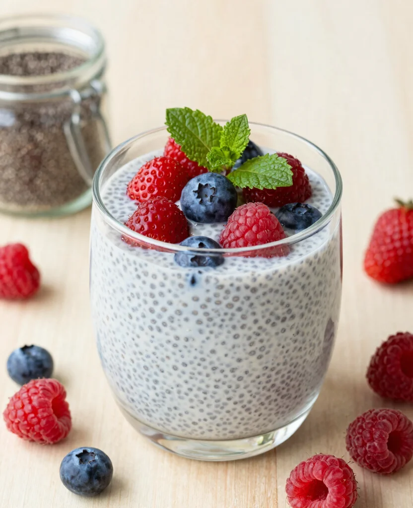 10 Healthy Diabetic-Friendly Vegetarian Recipes You Can Enjoy Daily - 10. Berry Chia Seed Pudding 1