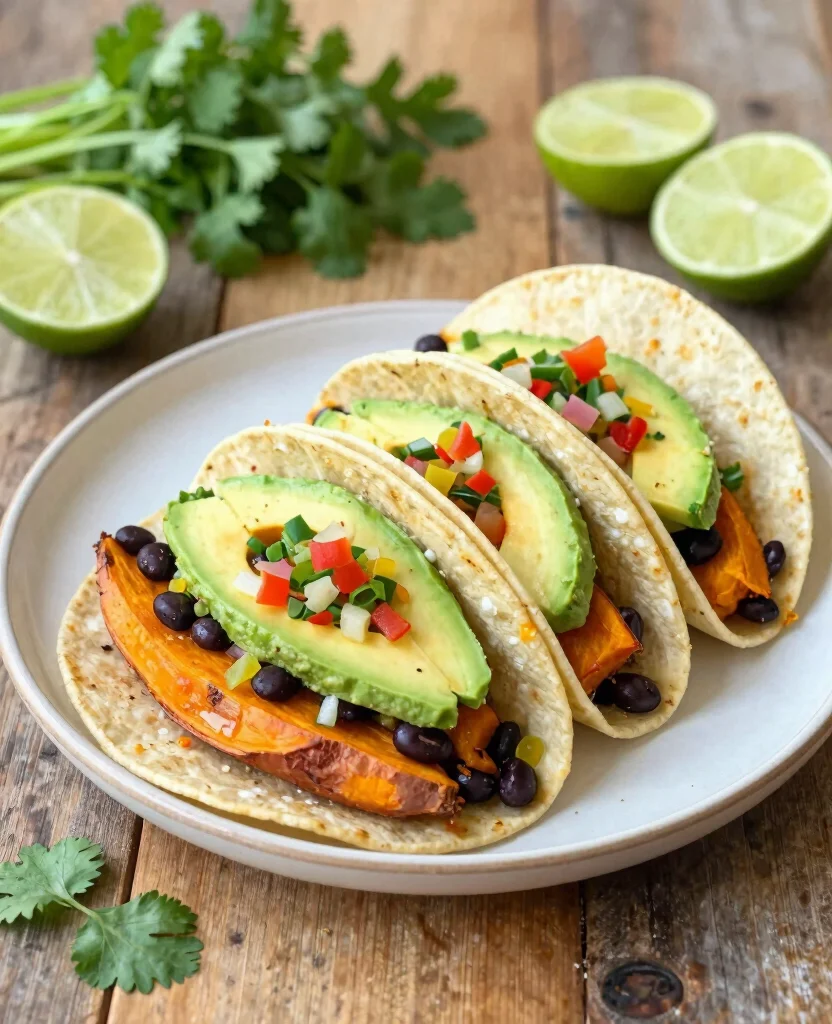10 Healthy Diabetic-Friendly Vegetarian Recipes You Can Enjoy Daily - 6. Sweet Potato and Black Bean Tacos 1