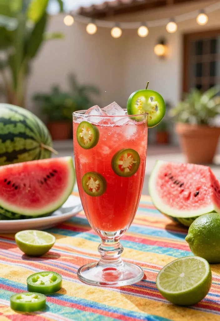 10 Hydrating Watermelon and Lime Juice Recipes for Hot Days - 3. Spicy Watermelon Lime Agua Fresca 1