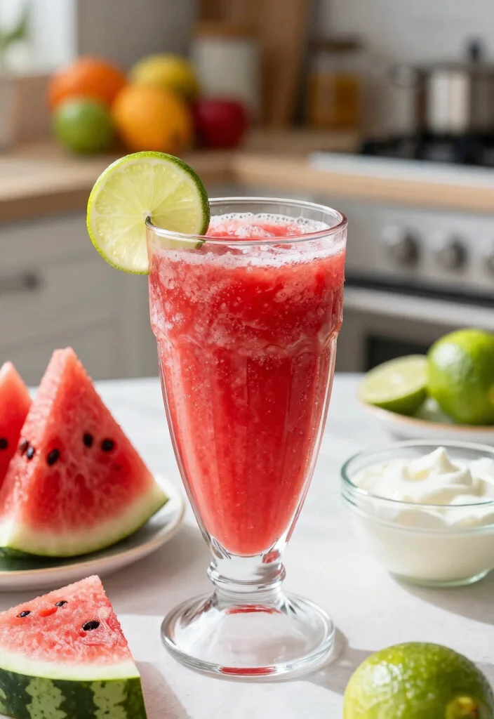 10 Hydrating Watermelon and Lime Juice Recipes for Hot Days - 4. Watermelon Lime Smoothie 1