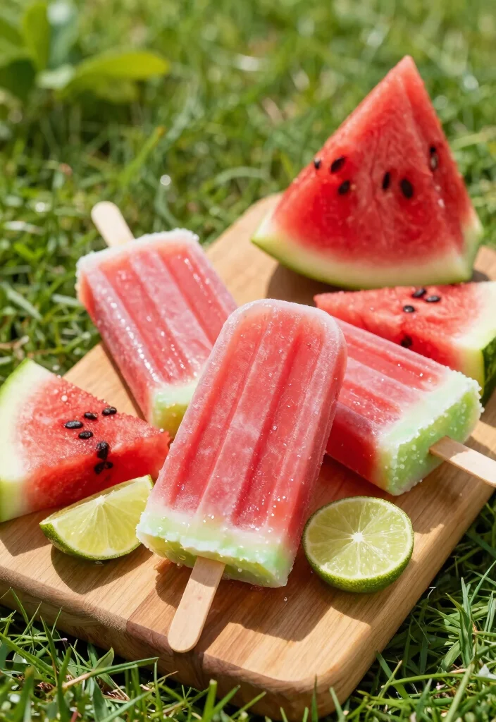10 Hydrating Watermelon and Lime Juice Recipes for Hot Days - 5. Watermelon Lime Popsicles 1