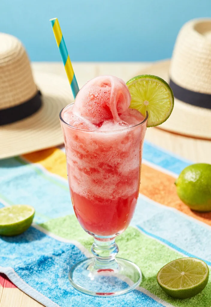 10 Hydrating Watermelon and Lime Juice Recipes for Hot Days - 7. Watermelon Lime Sherbet Float 1