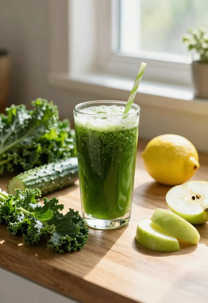10 Low-Sugar Juice Recipes for Natural Diabetes Control - 1. Zesty Kale and Cucumber Juice 1