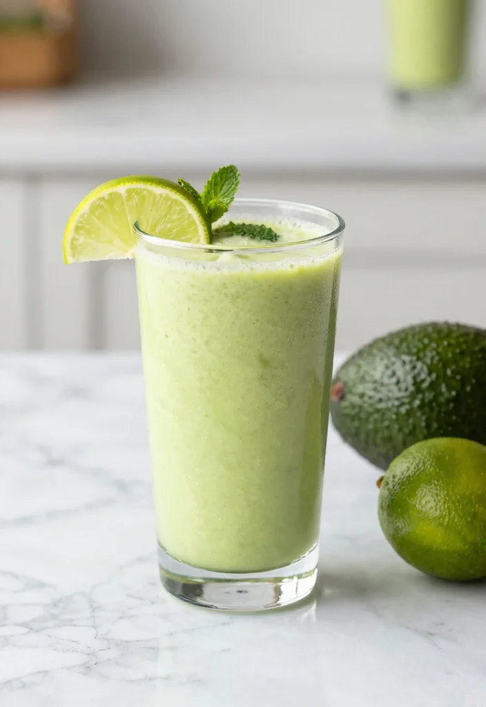 10 Low-Sugar Juice Recipes for Natural Diabetes Control - 10. Creamy Avocado and Lime Juice 1