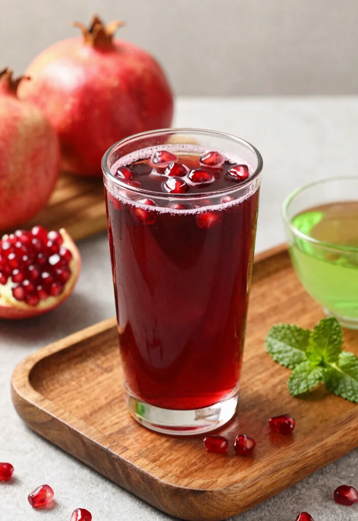 10 Nutrient-Rich Juice Recipes for Healthy Hair and Nail Growth - 7. Pomegranate and Green Tea Revitalizer 1