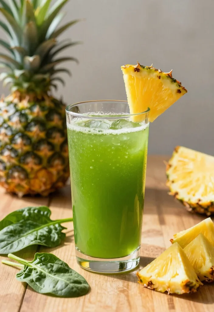 10 Tropical Pineapple and Orange Juice Recipes to Boost Immunity - 6. Pineapple Orange Green Juice 1