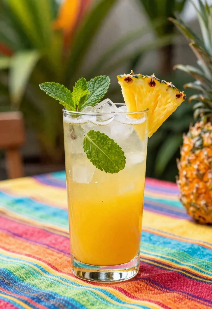 10 Tropical Pineapple and Orange Juice Recipes to Boost Immunity - 7. Minty Pineapple Orange Refresher 1