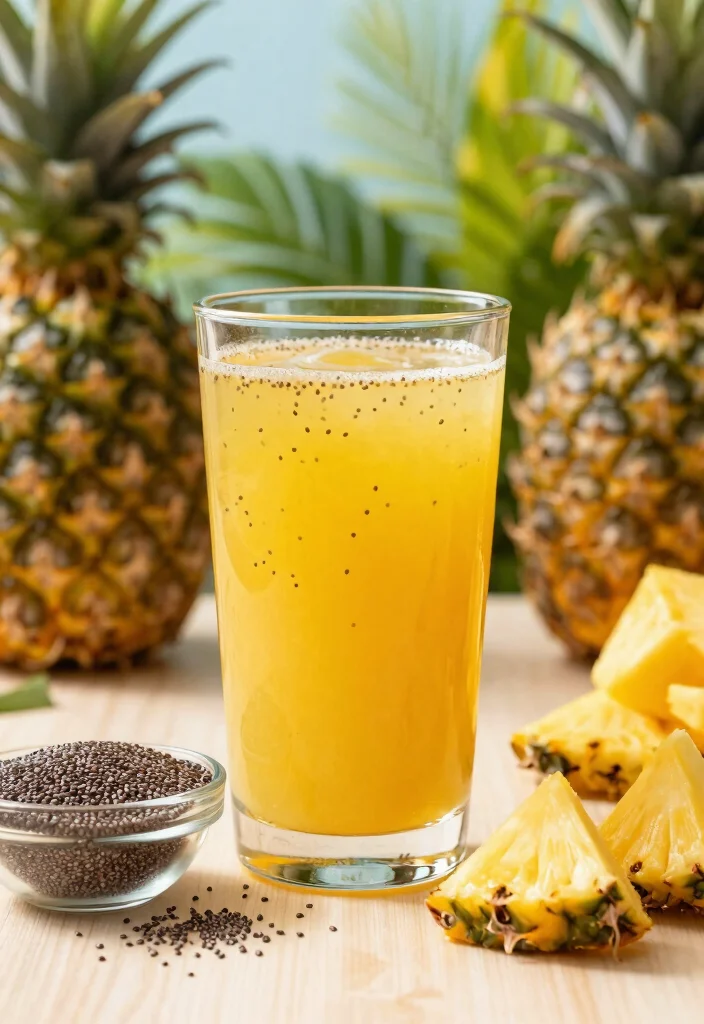 10 Tropical Pineapple and Orange Juice Recipes to Boost Immunity - 8. Pineapple Orange Chia Seed Juice 1