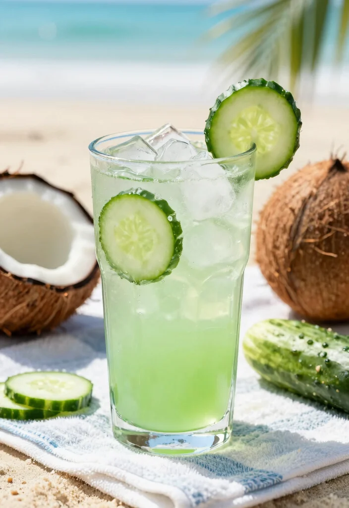 12 Cooling Cucumber Juice Recipes for Ultimate Hydration - 12. Cucumber Coconut Water Refresher 1