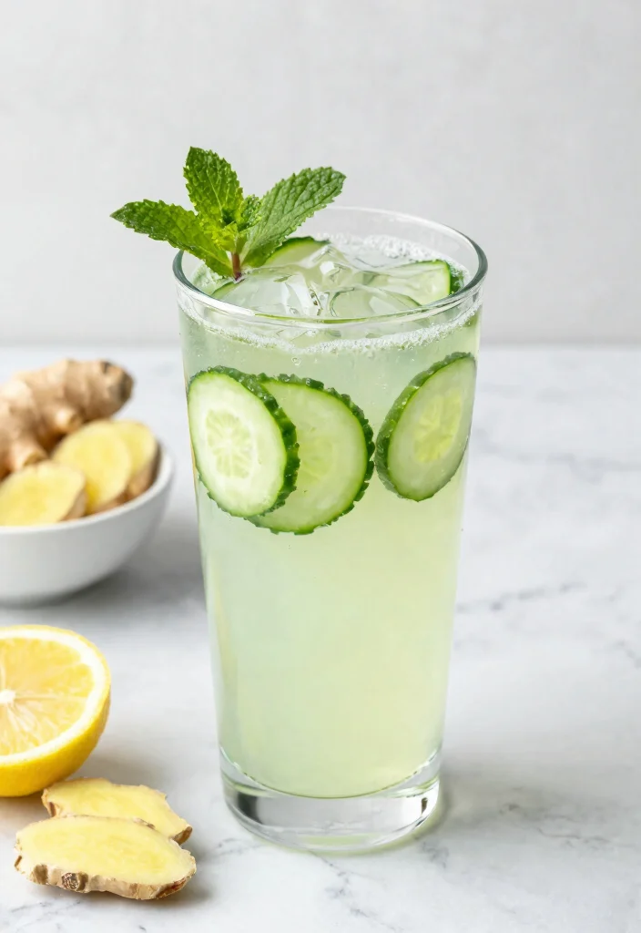 12 Cooling Cucumber Juice Recipes for Ultimate Hydration - 5. Cucumber Ginger Lemon Refresher 1