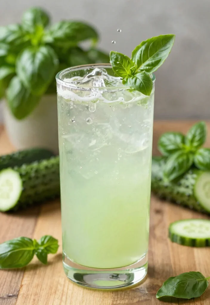 12 Cooling Cucumber Juice Recipes for Ultimate Hydration - 7. Cucumber Basil Lemon Splash 1
