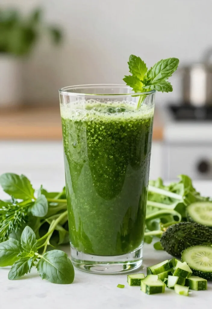 12 Detox Juice Recipes for Liver and Kidney Cleanse Naturally - 11. Herbal Detox Juice 1