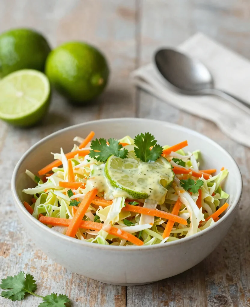 12 Easy Low-Calorie Vegetarian Dinners for Busy Evenings - 12. Cabbage and Carrot Slaw with Lime Dressing 1