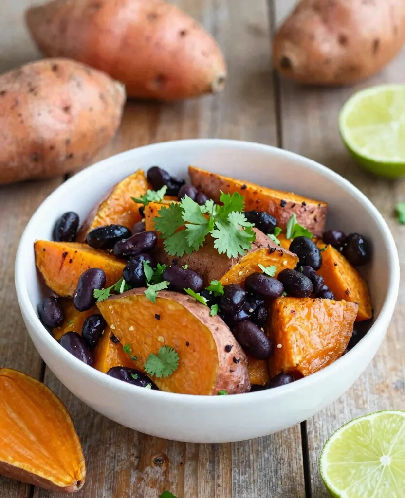 12 Easy Low-Calorie Vegetarian Dinners for Busy Evenings - 8. Sweet Potato and Black Bean Bowl 1